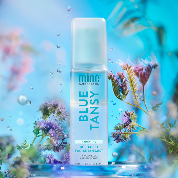 MineTan Body Skin Blue Tansy Bi-Phased Facial Tan Mist Mine Everyday