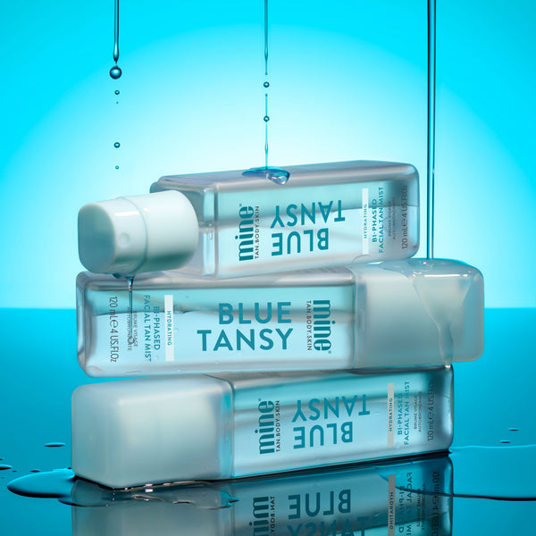 MineTan Body Skin Blue Tansy Bi-Phased Facial Tan Mist Mine Everyday