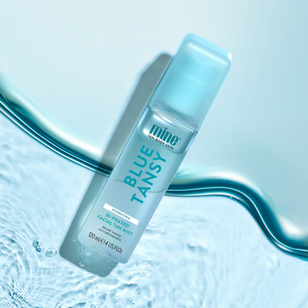 MineTan Body Skin Blue Tansy Bi-Phased Facial Tan Mist Mine Everyday