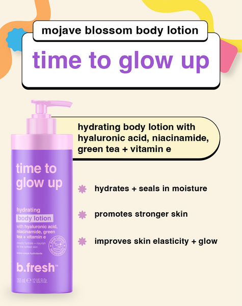 time to glow up hydrating body lotion