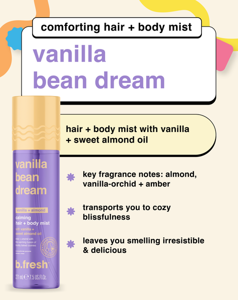 vanilla bean dream comforting hair + body mist