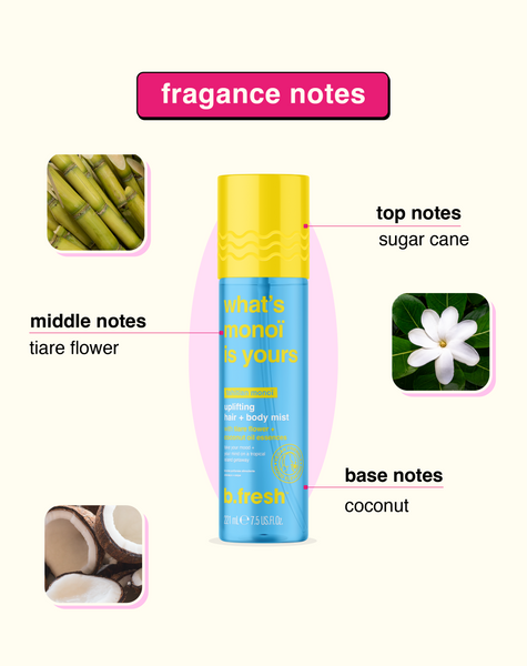 what's monoi is yours uplifting hair + body mist