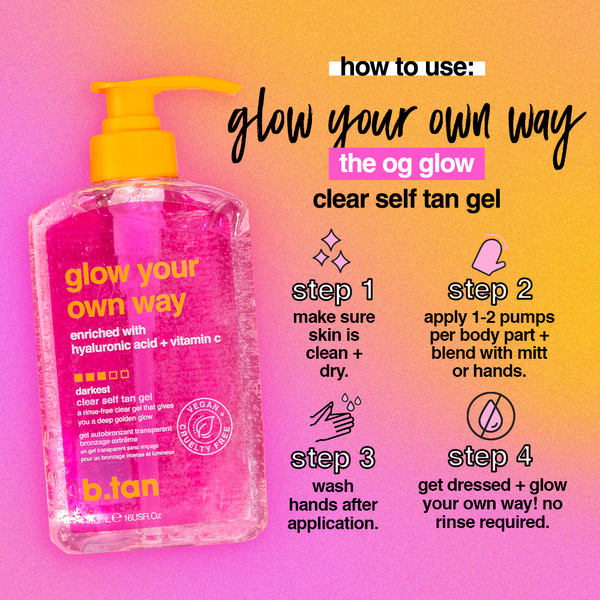 b.tan glow your own way b.tan Foam