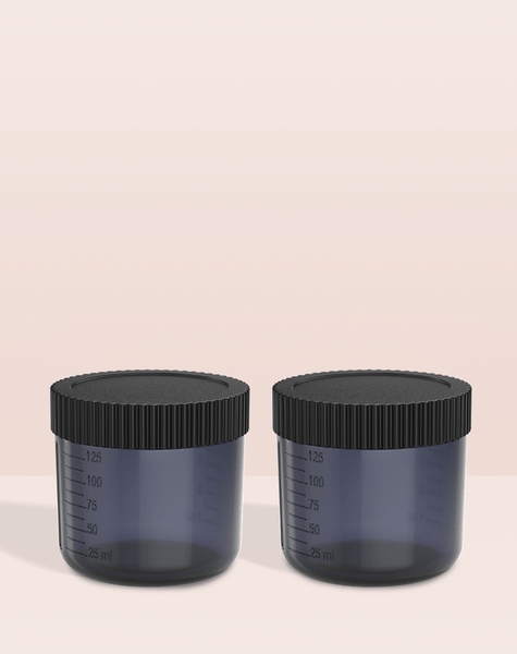 Excess 2 Tan.Cup 2 Pack inc Lids - Black Transparent