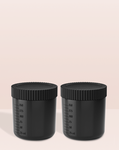 Excess 3 Tan.Cup 2 Pack inc Lids - Black Transparent