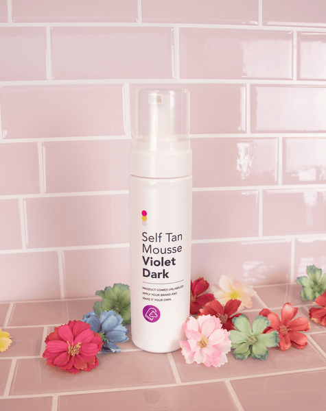 Self Tan Mousse Violet Dark: Sample